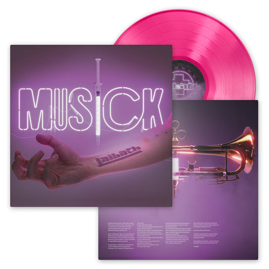 PRE-ORDER LAIBACH MUSICK – Limited edition neon pink Vinyl + Bonus Sticker